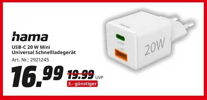 hama USB-C 20 W Mini Universal Schnellladegerät