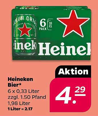 Heineken Bier 6 x 0,33 Liter