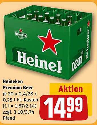 Heineken Premium Beer 20 x 0,25 l