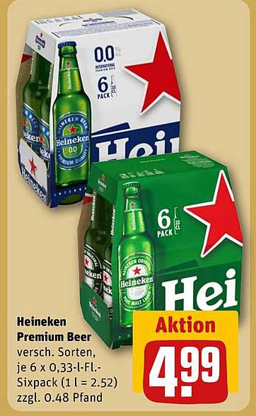 Heineken Premium Beer - 6er-Pack (verschiedene Sorten)