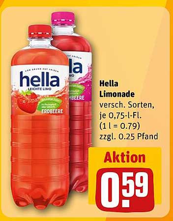 Hella Limonade Erdbeere 0,75-L-Fl.