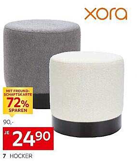 Hocker von Xora - 72 % sparen mit der Freundschaftskarte