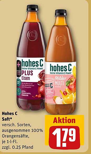 Hohes C Saft in verschiedenen Sorten, Aktion von 2025-05-19 bis 2025-05-25