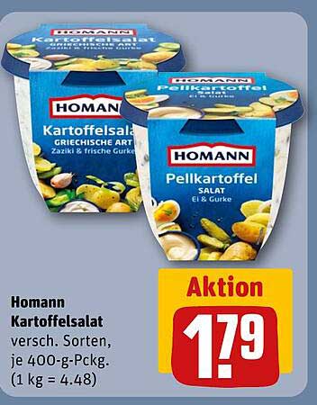 Homann Kartoffelsalat (verschiedene Sorten, je 400-g-Packung)