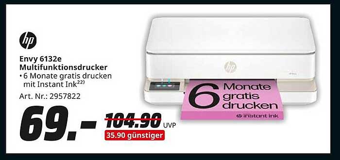 HP Envy 6132e Multifunktionsdrucker