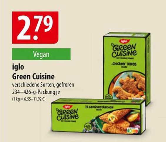 iglo Green Cuisine verschiedene Sorten, gefroren 234–426-g-Packung je