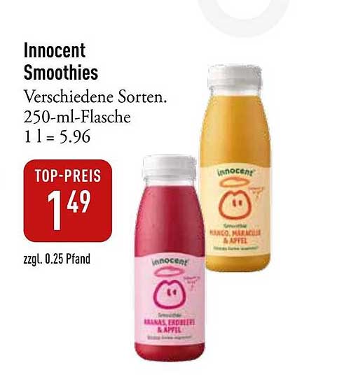 Innocent Smoothies - Verschiedene Sorten, 250-ml-Flasche