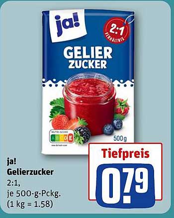 ja! Gelierzucker 2:1, je 500-g-Packung