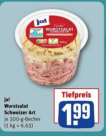 ja! Wurstsalat Schweizer Art 300 g-Becher