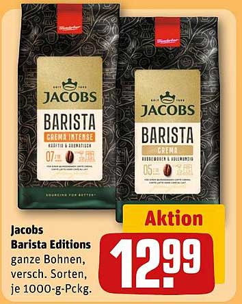 Jacobs Barista Editions ganze Bohnen, versch. Sorten, je 1000-g-Pckg.