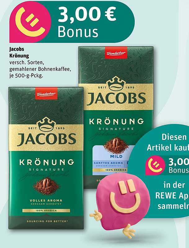 Jacobs Krönung gemahlener Bohnenkaffee, 500 g Packung