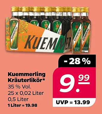 Kuemmerling Kräuterlikör 35 % Vol – 0,5 Liter