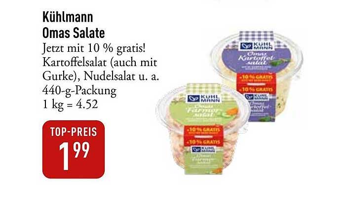 Kühlmann Omas Salate - Jetzt mit 10 % gratis!