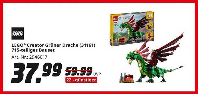 LEGO® Creator Grüner Drache (31161) 715-teiliges Bauset
