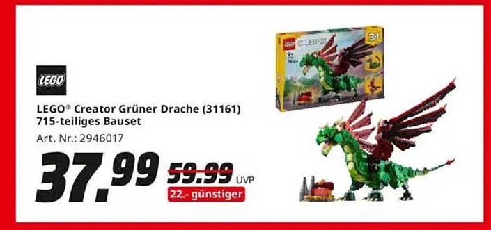 LEGO® Creator Grüner Drache (31161) 715-teiliges Bauset