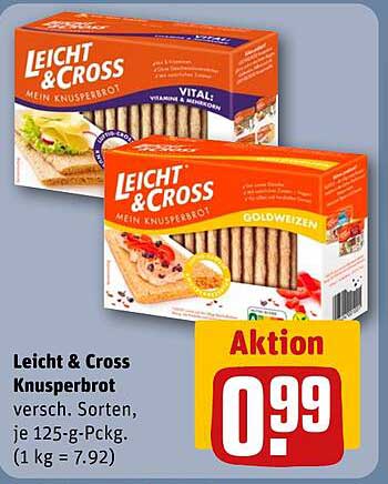 Leicht & Cross Knusperbrot - Verschiedene Sorten für nur 0,99 €