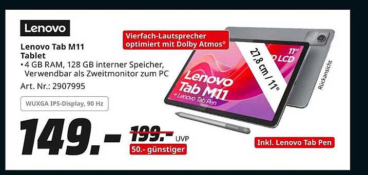 Lenovo Tab M11 Tablet
