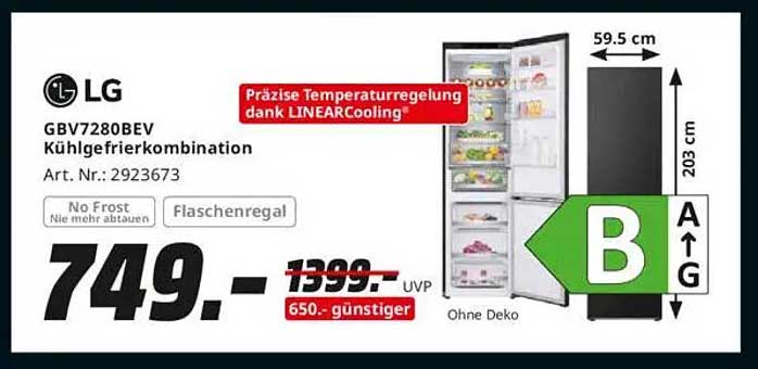 LG GBV7280BEV Kühlgefrierkombination