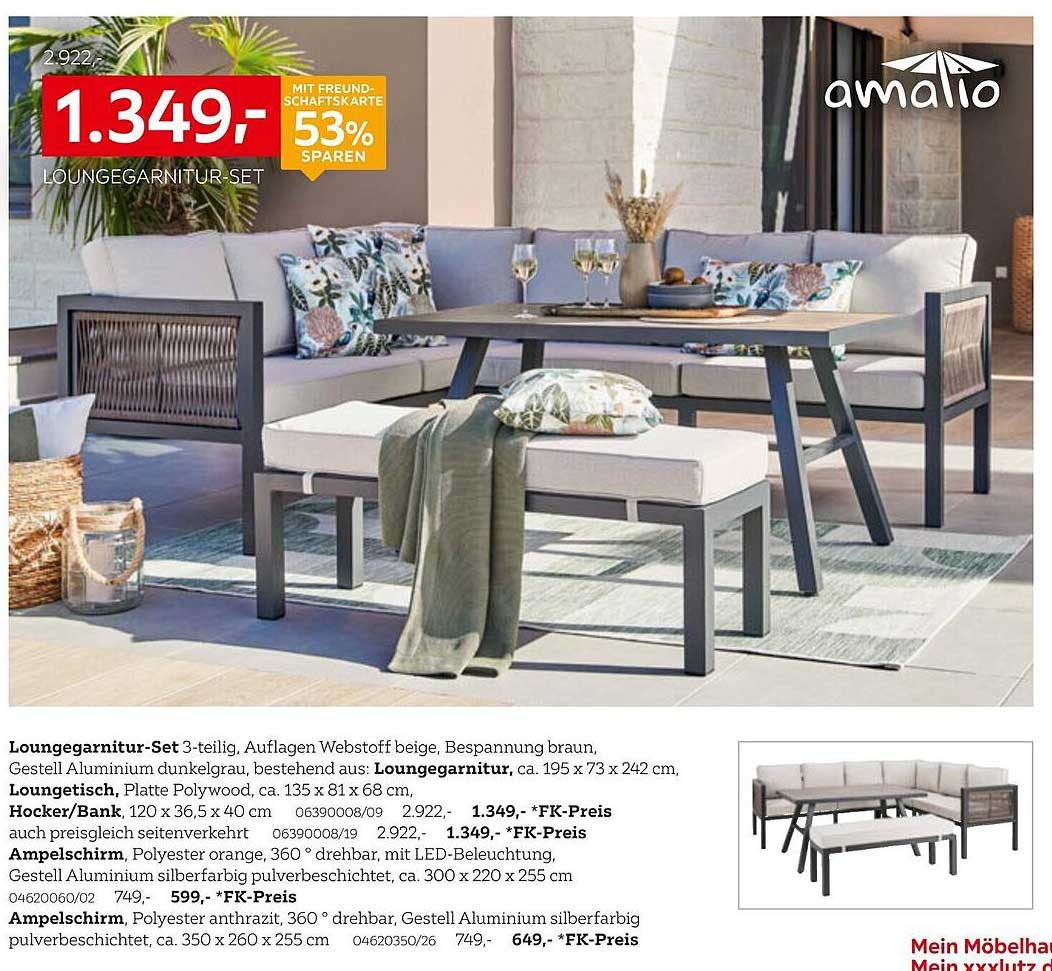 Loungegarnitur-Set 3-teilig von amalio