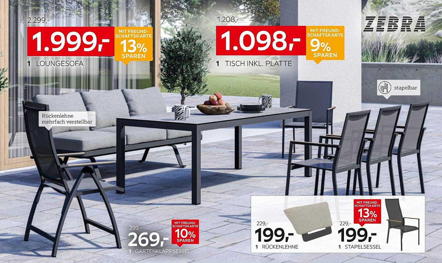 Loungesofa von ZEBRA - Ihr neuer Außenbereich zur Entspannung