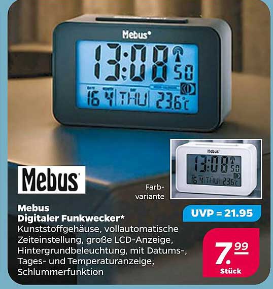 Mebus Digitaler Funkwecker