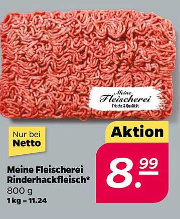 Meine Fleischerei Rinderhackfleisch 800 g
