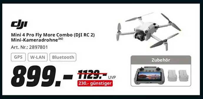 Mini 4 Pro Fly More Combo (DJI RC 2) Mini-Kameradrohne