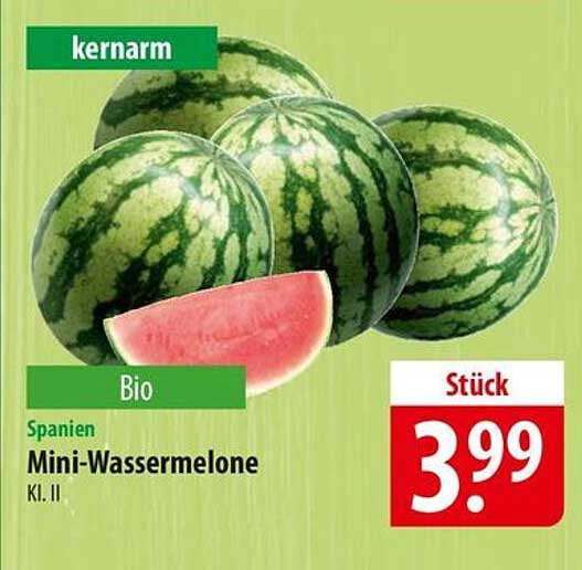 Mini-Wassermelone (Spanien) - Bio, Kernarm, Stück