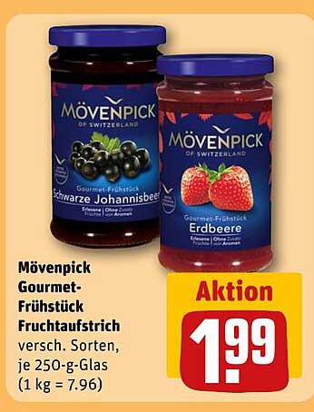 Mövenpick Gourmet-Frühstück Fruchtaufstrich, verschiedene Sorten, je 250-g-Glas