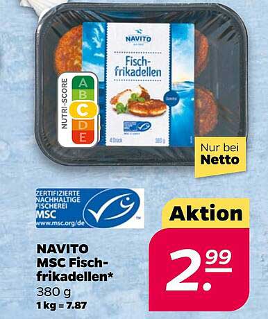NAVITO MSC Fischfrikadellen 380 g