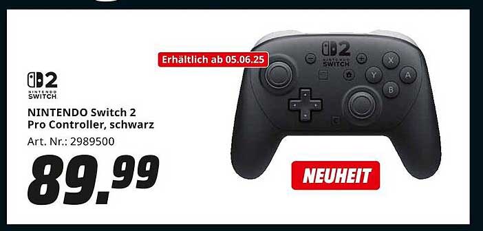NINTENDO Switch 2 Pro Controller, schwarz