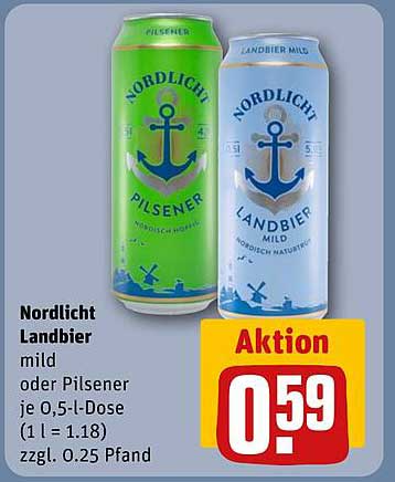 Nordlicht Landbier mild oder Pilsener je 0,5-l-Dose