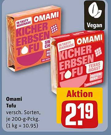 Omami Kichererbsen Tofu - verschiedene Sorten