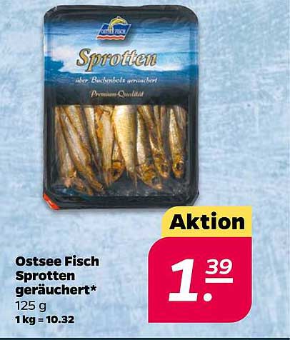 Ostsee Fisch Sprotten geräuchert 125 g