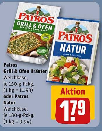 Patros Grill & Ofen Kräuter oder Patros Natur Weichkäse