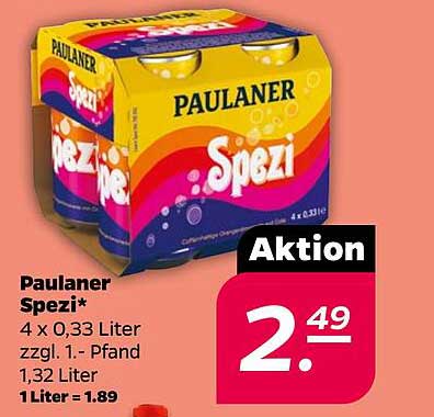 Paulaner Spezi 4 x 0,33 Liter