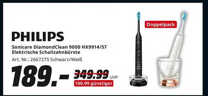 PHILIPS Sonicare DiamondClean 9000 HX9914/57 Elektrische Schallzahnbürste