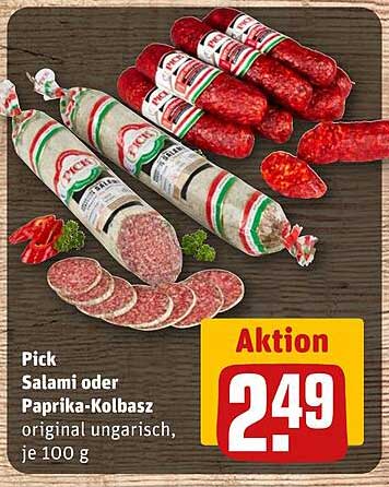 Pick Salami oder Paprika-Kolbasz, original ungarisch, je 100 g