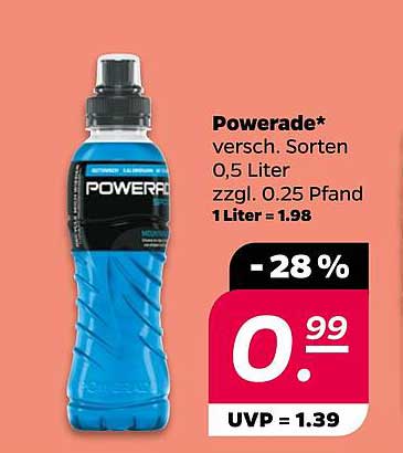Powerade* verschiedene Sorten 0,5 Liter