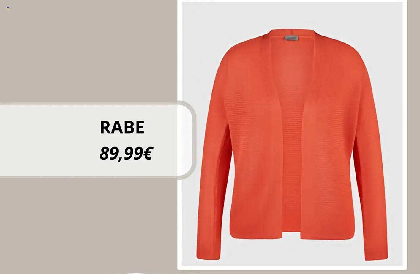 RABE Cardigan in leuchtendem Orange, ursprünglich 89,99€