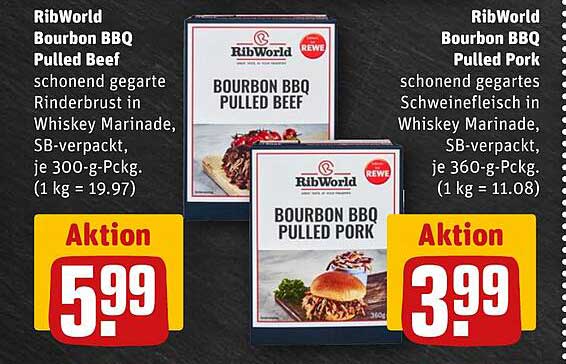 RibWorld Bourbon BBQ Pulled Beef & Pulled Pork