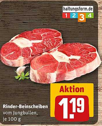 Rinder-Beinscheiben vom Jungbullen, je 100 g