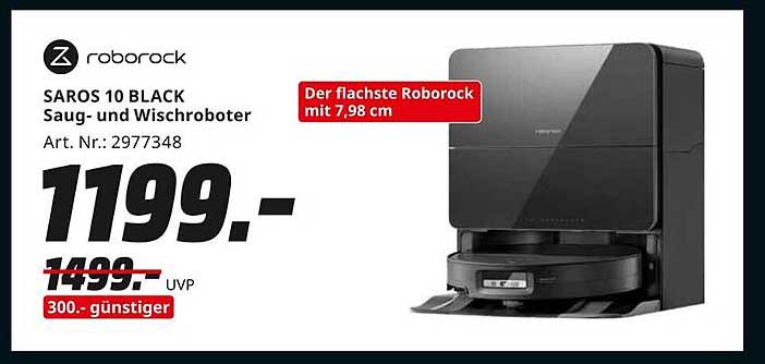 ROBOROCK SAROS 10 BLACK Saug- und Wischroboter