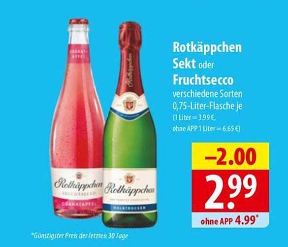 Rotkäppchen Sekt oder Fruchtsecco 0,75-Liter-Flasche