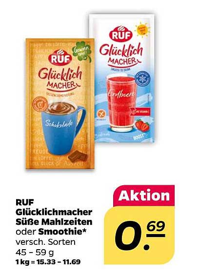 RUF Glücklichmacher Süße Mahlzeiten oder Smoothie