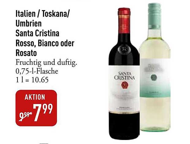Santa Cristina Rosso, Bianco oder Rosato - Angebot