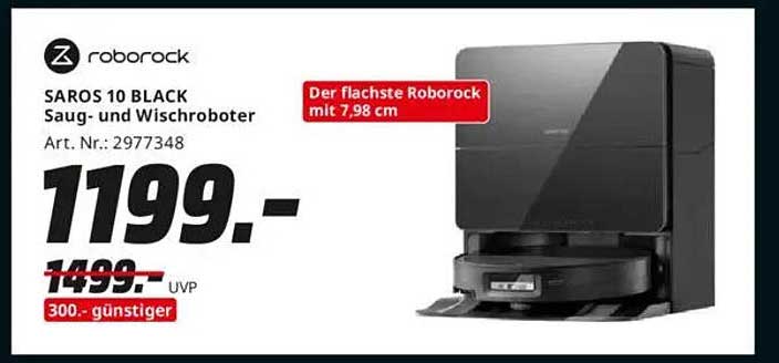 SAROS 10 BLACK Saug- und Wischroboter