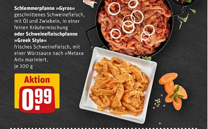 Schlemmerpfanne »Gyros« und Schweinefleischpfanne »Greek Style«