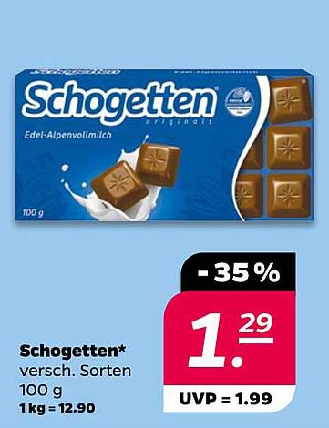 Schogetten* Edeltälenvollmilch 100 g – verschiedene Sorten
