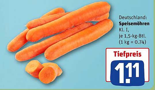 Speisemöhren Kl. I, je 1,5-kg-Btl.
